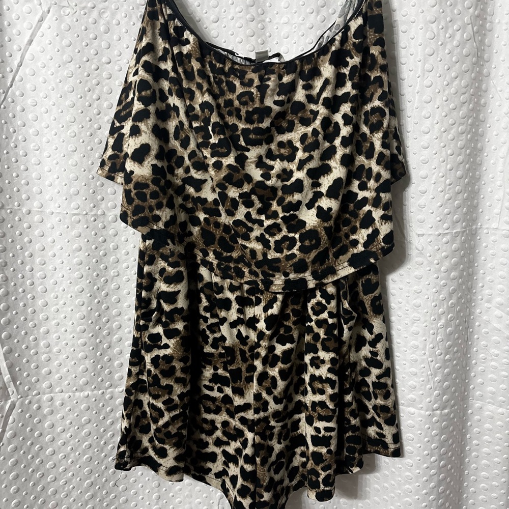 Leopard Print Romper